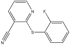 2-[(2-fluorophenyl)sulfanyl]pyridine-3-carbonitrile 结构式