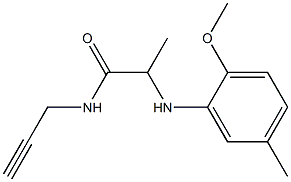 2-[(2-methoxy-5-methylphenyl)amino]-N-(prop-2-yn-1-yl)propanamide Struktur