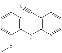2-[(2-methoxy-5-methylphenyl)amino]nicotinonitrile 化学構造式