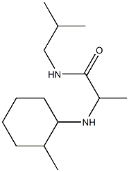 2-[(2-methylcyclohexyl)amino]-N-(2-methylpropyl)propanamide Struktur