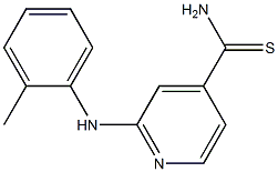 2-[(2-methylphenyl)amino]pyridine-4-carbothioamide 结构式