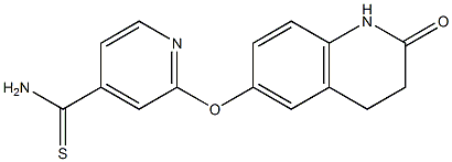 2-[(2-oxo-1,2,3,4-tetrahydroquinolin-6-yl)oxy]pyridine-4-carbothioamide Struktur