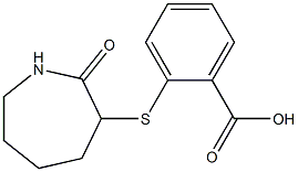 2-[(2-oxoazepan-3-yl)sulfanyl]benzoic acid 化学構造式