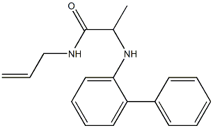 2-[(2-phenylphenyl)amino]-N-(prop-2-en-1-yl)propanamide,,结构式