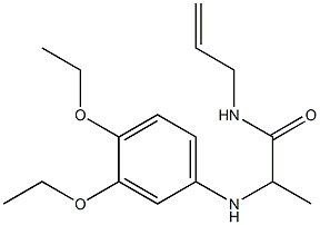 2-[(3,4-diethoxyphenyl)amino]-N-(prop-2-en-1-yl)propanamide Struktur