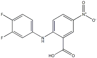 2-[(3,4-difluorophenyl)amino]-5-nitrobenzoic acid,,结构式