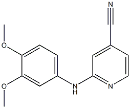 2-[(3,4-dimethoxyphenyl)amino]isonicotinonitrile 化学構造式