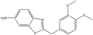 2-[(3,4-dimethoxyphenyl)methyl]-1,3-benzoxazol-6-amine,,结构式