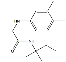2-[(3,4-dimethylphenyl)amino]-N-(2-methylbutan-2-yl)propanamide,,结构式