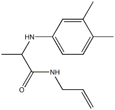 2-[(3,4-dimethylphenyl)amino]-N-(prop-2-en-1-yl)propanamide 化学構造式