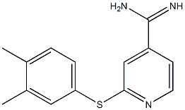 2-[(3,4-dimethylphenyl)sulfanyl]pyridine-4-carboximidamide 结构式