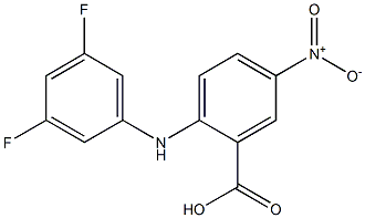 2-[(3,5-difluorophenyl)amino]-5-nitrobenzoic acid,,结构式