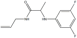 2-[(3,5-difluorophenyl)amino]-N-(prop-2-en-1-yl)propanamide 结构式