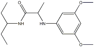2-[(3,5-dimethoxyphenyl)amino]-N-(pentan-3-yl)propanamide Structure