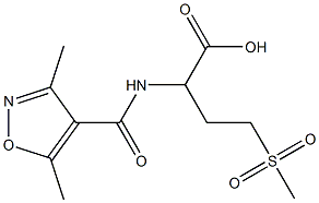 2-[(3,5-dimethyl-1,2-oxazol-4-yl)formamido]-4-methanesulfonylbutanoic acid,,结构式