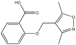 2-[(3,5-dimethyl-1,2-oxazol-4-yl)methoxy]benzoic acid,,结构式