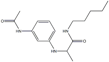 2-[(3-acetamidophenyl)amino]-N-pentylpropanamide Struktur