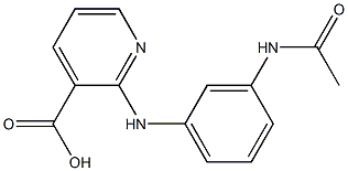 2-[(3-acetamidophenyl)amino]pyridine-3-carboxylic acid 结构式