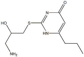 2-[(3-amino-2-hydroxypropyl)sulfanyl]-6-propyl-1,4-dihydropyrimidin-4-one Structure