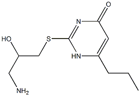  2-[(3-amino-2-hydroxypropyl)sulfanyl]-6-propyl-1,4-dihydropyrimidin-4-one