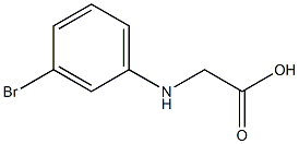 2-[(3-bromophenyl)amino]acetic acid 结构式