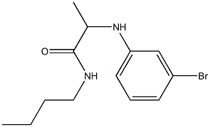 2-[(3-bromophenyl)amino]-N-butylpropanamide,,结构式