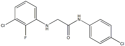 2-[(3-chloro-2-fluorophenyl)amino]-N-(4-chlorophenyl)acetamide 化学構造式