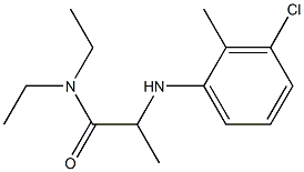 2-[(3-chloro-2-methylphenyl)amino]-N,N-diethylpropanamide,,结构式