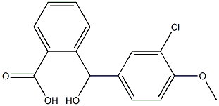 2-[(3-chloro-4-methoxyphenyl)(hydroxy)methyl]benzoic acid,,结构式