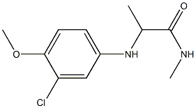 2-[(3-chloro-4-methoxyphenyl)amino]-N-methylpropanamide 结构式