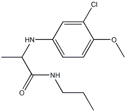 2-[(3-chloro-4-methoxyphenyl)amino]-N-propylpropanamide,,结构式