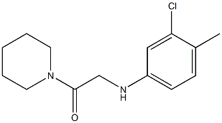 2-[(3-chloro-4-methylphenyl)amino]-1-(piperidin-1-yl)ethan-1-one,,结构式