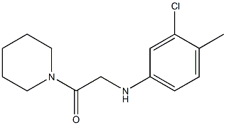 2-[(3-chloro-4-methylphenyl)amino]-1-(piperidin-1-yl)ethan-1-one 结构式