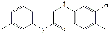 2-[(3-chloro-4-methylphenyl)amino]-N-(3-methylphenyl)acetamide 化学構造式