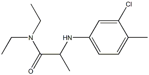 2-[(3-chloro-4-methylphenyl)amino]-N,N-diethylpropanamide Structure