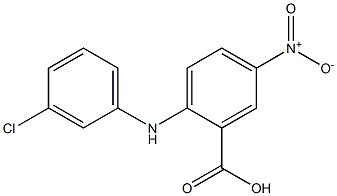 2-[(3-chlorophenyl)amino]-5-nitrobenzoic acid,,结构式