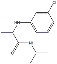 2-[(3-chlorophenyl)amino]-N-(propan-2-yl)propanamide,,结构式