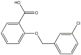 2-[(3-chlorophenyl)methoxy]benzoic acid 化学構造式
