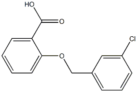 2-[(3-chlorophenyl)methoxy]benzoic acid,,结构式