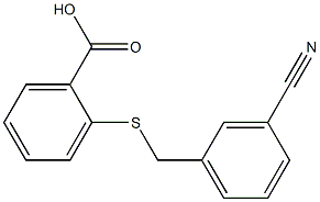 2-[(3-cyanobenzyl)thio]benzoic acid Structure