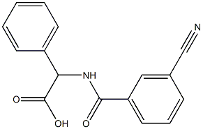 2-[(3-cyanophenyl)formamido]-2-phenylacetic acid Structure