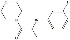 2-[(3-fluorophenyl)amino]-1-(morpholin-4-yl)propan-1-one 化学構造式