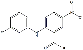 2-[(3-fluorophenyl)amino]-5-nitrobenzoic acid Struktur