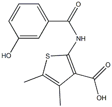  2-[(3-hydroxybenzoyl)amino]-4,5-dimethylthiophene-3-carboxylic acid