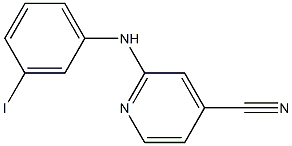 2-[(3-iodophenyl)amino]pyridine-4-carbonitrile,,结构式