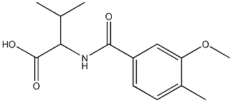 2-[(3-methoxy-4-methylphenyl)formamido]-3-methylbutanoic acid,,结构式