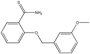 2-[(3-methoxybenzyl)oxy]benzenecarbothioamide Struktur