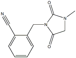 2-[(3-methyl-2,5-dioxoimidazolidin-1-yl)methyl]benzonitrile Structure