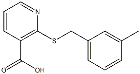 2-[(3-methylbenzyl)thio]nicotinic acid,,结构式