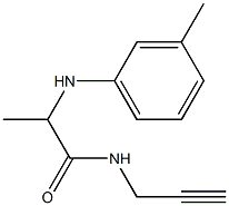 2-[(3-methylphenyl)amino]-N-(prop-2-yn-1-yl)propanamide Struktur